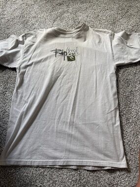 Rip Curl White Short Sleeve Tee with Small Green Logo
